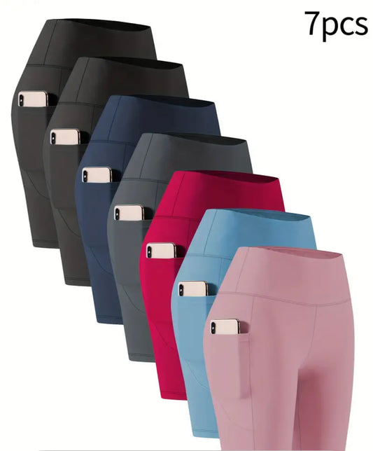 🖤 Lot de 7 Leggings Grande Taille -Confort, Style & Confiance (PRÉCOMMANDE)