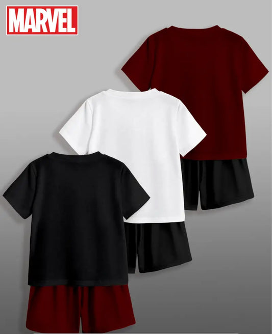 🦸♂️ Lot de 3 Ensembles Enfant – MARVEL HEROES (PRÉCOMMANDE)