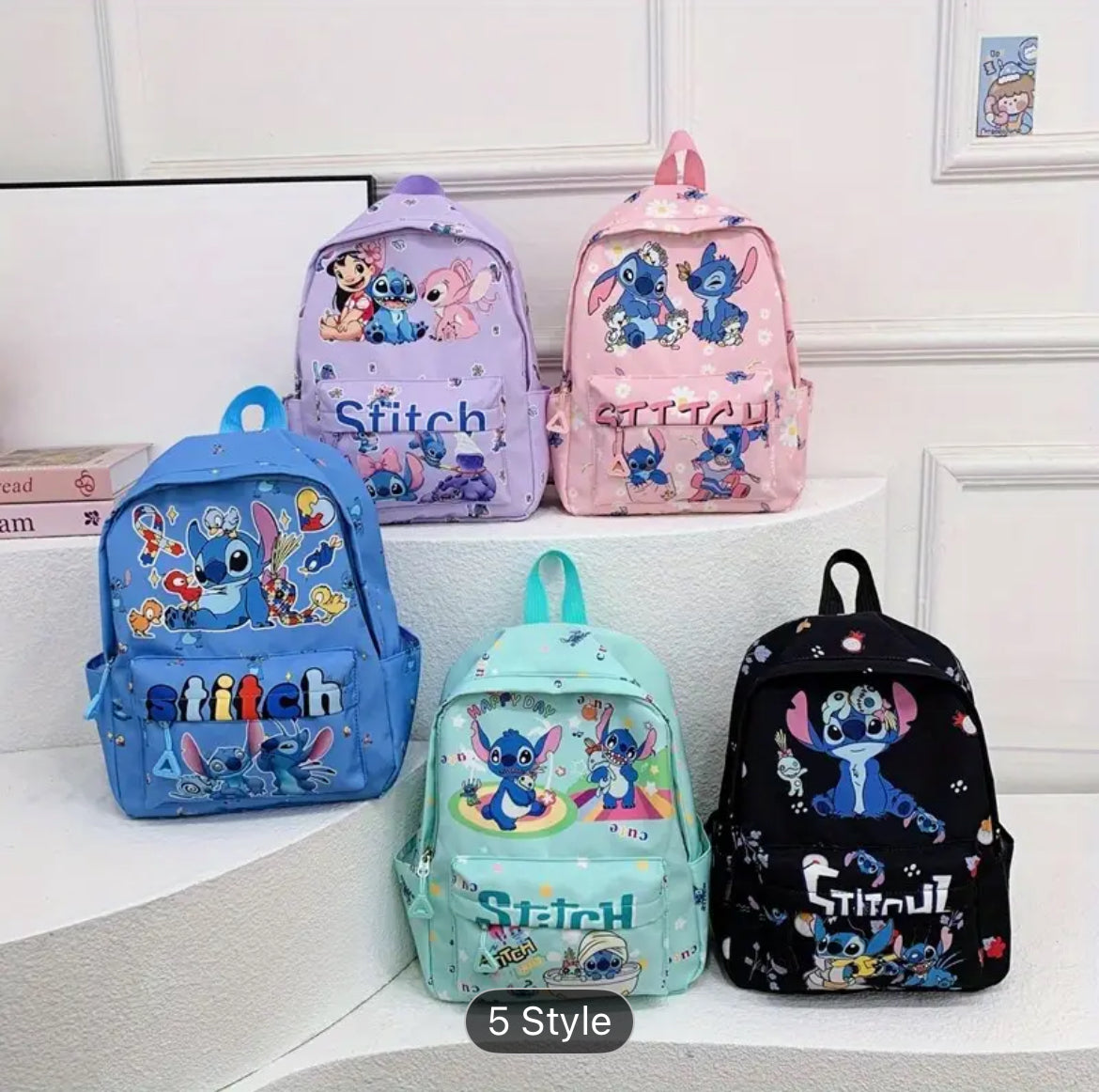 🎒 Mini Sac à dos Stitch – 5 styles adorables 🌈