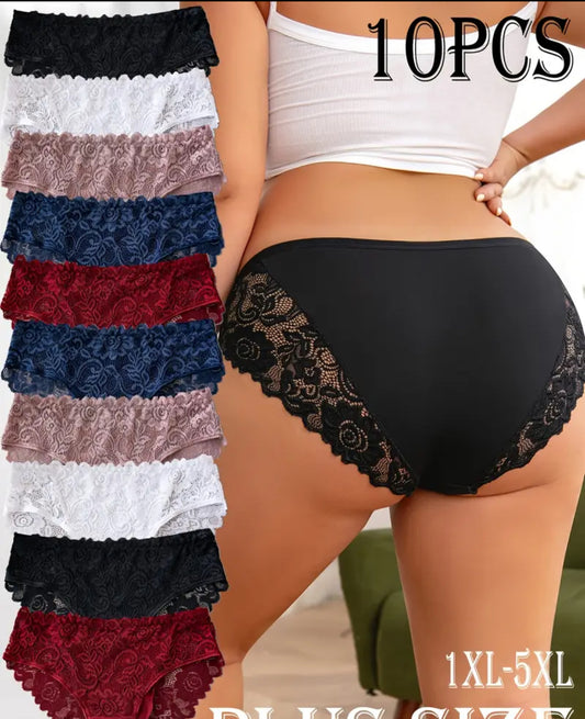 Lot de 10 Culottes SIZE PLUS Confort & Élégance – Multiples Modèles et Couleurs (PRÉCOMMANDE)