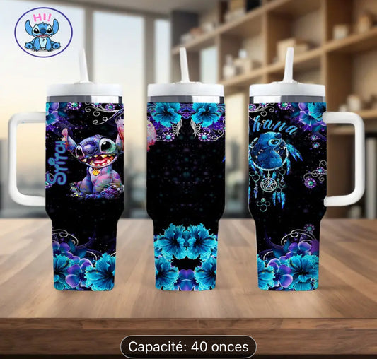 🌺 Gourde Stitch – 40 oz (1,18 L) – Édition Limitée