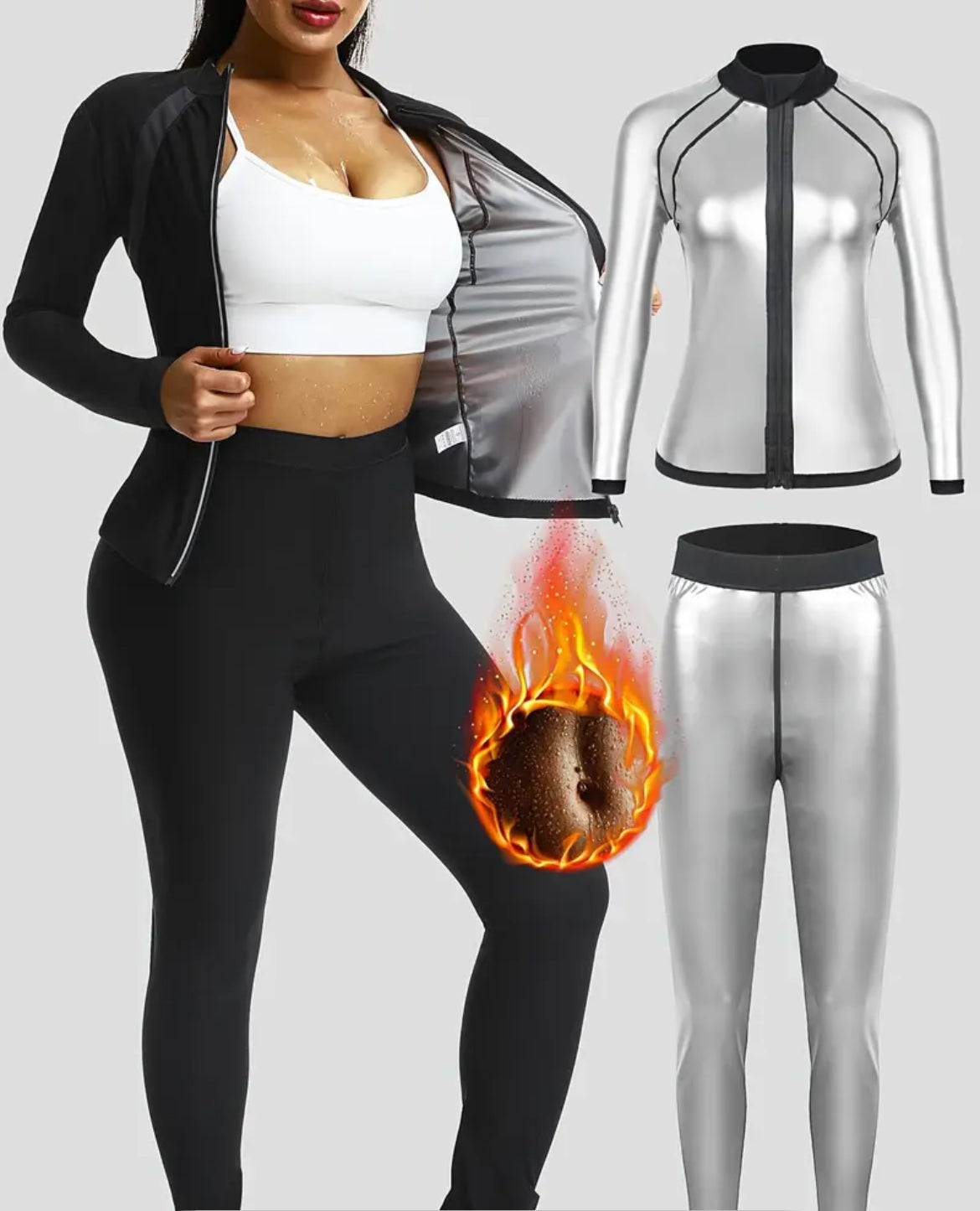 🔥 Ensemble Sauna Femme – Effet Thermique & Sudation Maximale 💦 (PRÉCOMMANDE)