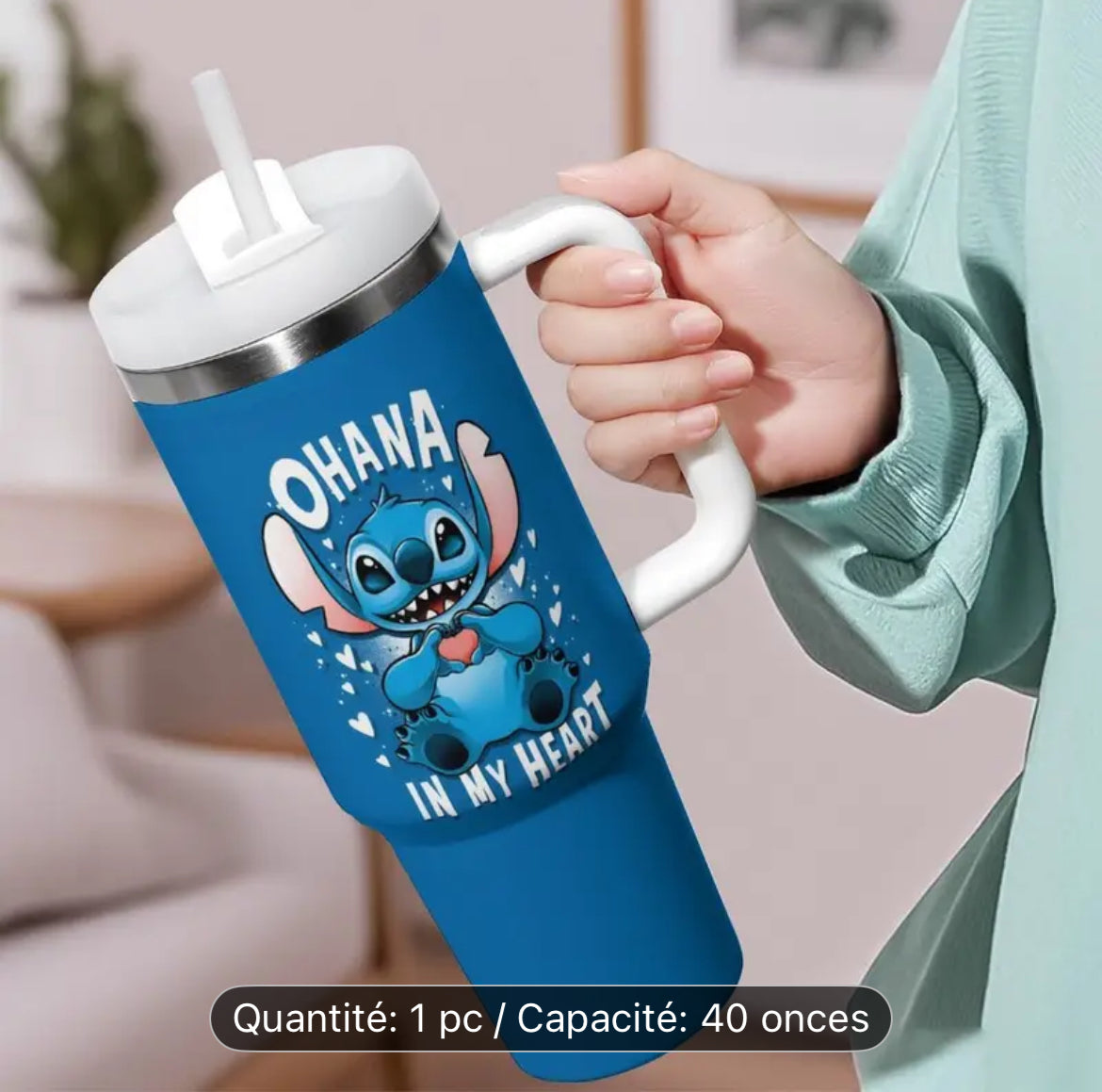 🌺 Gourde Stitch – 40 oz (1,18 L) – Édition Limitée