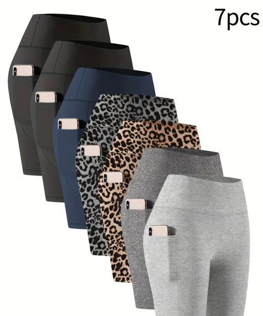 🖤 Lot de 7 Leggings Grande Taille -Confort, Style & Confiance (PRÉCOMMANDE)
