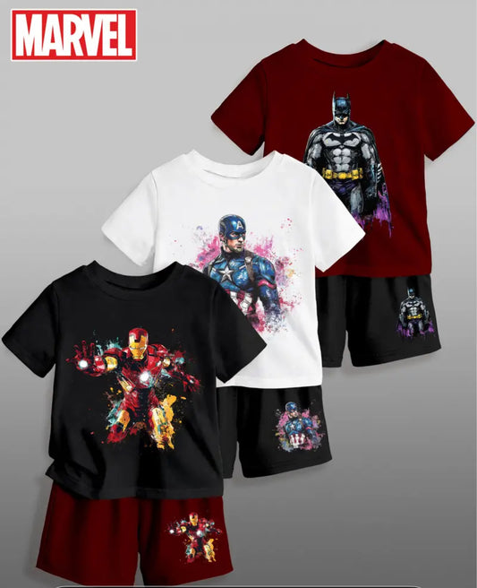 🦸‍♂️ Lot de 3 Ensembles Enfant – MARVEL HEROES (PRÉCOMMANDE)