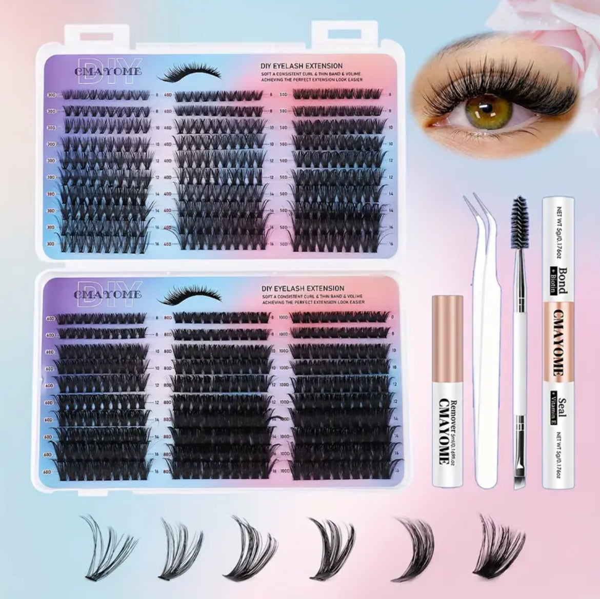 Kit Extension de Cils DIY – Effet Salon à la Maison (PRÉCOMMANDE)